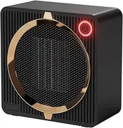 AngKng Mini Space Heater, Lightweight PTC Ceramic Fast Heating 500W Energy Efficient for Indoor Use, Overheating & 45° Tip-Over Protection, Portable Desk Electric Heaters for Office Home Black-1 Pack