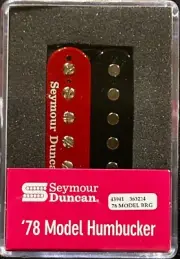 Seymour Duncan '78 Model Bridge Humbucker - Red and Black Zebra