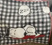 Pottery Barn Peanuts Snoopy Sleeping ZZZ Pillow Cover NEW