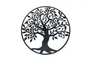 Black Tree of Life Wall Art Hanging Metal Iron Sculpture Garden 60cm