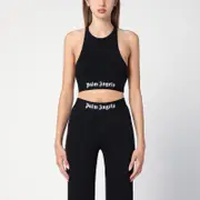 [Palm Angels] Black lurex top in viscose blend S Black