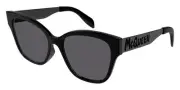Alexander McQueen AM0353S Sunglasses Ruthenium/Black Gray 56 New 100% Authentic