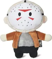 [Warner Bros] Horror Movies Friday The 13th Jason Voorhees Figure Plush Dog Toy | Medium Dog Toy from Friday The 13th Collection | Squeaky Dog Toy Halloween Dog Chew Toy, 6 Inch