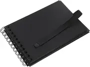[HAMPPLIES] Creative Handmade Photo Album Scrapbook with Silk Ribbon Memory Record Book for Birthdays Weddings and Special Occasions Black Pages Elegant Black Cover DIY present