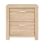 Bedside Table Lamp Side Tables with Drawers Nightstand Unit Beige Wood Bedroom