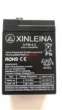 在飛比找Yahoo!奇摩拍賣優惠-XINLEINA 3-FM-4.5(6V4.5AH20HR)