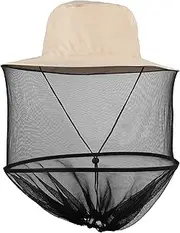 [Mornajina] Head Net Hat, Safari Hat Sun Hat with Hidden Net, Boonie Hat, Mesh UV Protection Fit Fishing Hiking