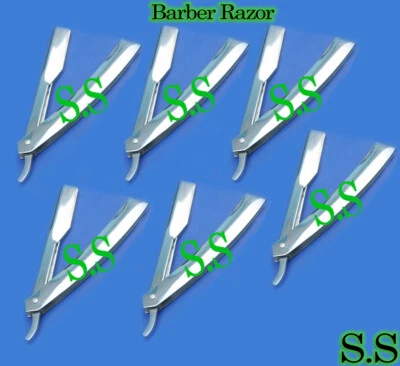 24 Pieces Barber Razor Straight Classic Shave Stainless Steel Handle