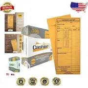 Simplify Cash Management with 500 Brown Kraft Cash Envelopes - Made in USA
