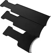 Generic 3pcs Hair Coloring Tools Dyeing Hairdressing Highlight Board Bottle Hair Balayage Comb Balayage Board Highlights Highlight Kit Comb Applicator Highlight Comb Spout Black Plastic