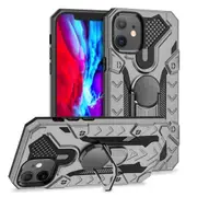 For iPhone 12 mini Case Tough Protective Cover with Magnetic Ring Holder Grey