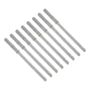 8 Pcs Floating Shelf Brackets, Metal Hidden Shelf 0.4" x 5.7" (Silver Tone)
