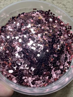 50g Bulk 3mm Dot Laser Rose Pink Glitter Nail Art Tumbler Solvent Resistant