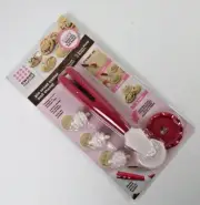 Bradshaw Sweet Creations by Good Cook Pie Crust Cutter and Stamp Red White New