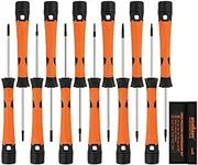 HORUSDY 12-Piece Precision Screwdriver Set, Magnetic Mini Screwdrivers Phillips, Flat/Slotted, Torx Small Screwdriver Set Non-Silp Handle with Storage Pouch