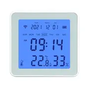WiFi Smart Temperature Humidity Sensor, Backlight Alarm Clock Function, LCD Screen