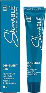 Skinnable Depigment Pro Cream With Kojic Acid, Arbutin And Niacinamide | Reduces Pigmentation Lightens Dark Spots | Enriched With Actives That Even Out Skin Tone & Skin Texture | For Women & Men 30G