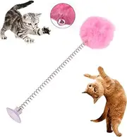Catnip Toys Feather Mice Animal Toys Baton Teaser Stick Pet Kitten Catching Interactive Wand Rope IQ Puzzle Training Games Spring Retractable Sucker Bells Tassel Tumbler(Carrot Set)