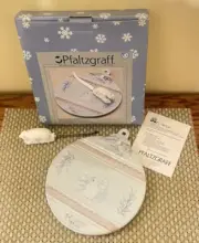 Cheese Tray Spreader Knife Slicer Winter Frost Winter Scene Polar Bear NEW Gift