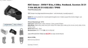 *PAIR* genuine BMW (F, K Hexhead & Scooter) RDC wheel tire Sensors 36317914365