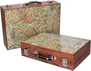 Vacchetti 5925570000 Wooden Storage Box, 1 - 2 Green, Brown Rim Medium