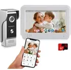 Wireless Wifi Video Doorbell Intercom System, 1080P Video Door Camera with Monit