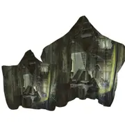 Scary Horror Asylum Scene Towel with Hood
