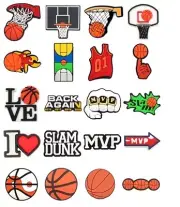 20Pcs Basketball Shoe Charms Bulk Pins for Boys Girls