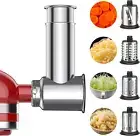 Stainless Steel Slicer Shredder Attachment for Kitchenaid Mixers, Cheese Grat...