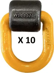 10 x 1T WLL 1.12T Weld on Lifting Lug Truck Ute Lashing Point 4x4 Tie Down Sling