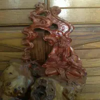 在飛比找Yahoo!奇摩拍賣優惠-崖上達摩 證道達摩 檀香瘤 木雕