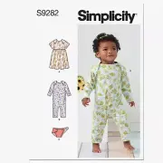 SnuggleWear: Baby's Cozy Romper & Dress Sewing Kit, Code 9282, Sizes XS-XL, Whit