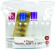 soap2GO Soap2GO Grande Tourer Travel Bottle Set - 4 Pack, Clear 0.08 kilograms