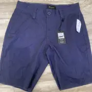 Brixton Pacsun Mens Toil II Flat Front Chino Shorts Size 28 Heather Blue NWT