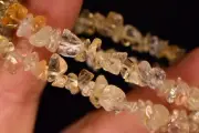 *CITRINE* Chip Bead Bracelet Elastic Tumbled Stone Beads Healing Calming
