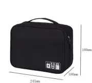 Portable Electronic Organizer Travel Cable Storage Bag Cord Case Light Blue