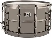 Ludwig Universal Black Brass Snare Drum - 8-inch x 14-inch, Black Nickel Hardware