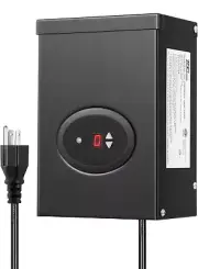 Dewenwils HOSL04A Black Low Voltage Countdown Timer 200Watt Transformer