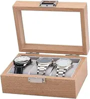 [CFZSALK] Watch Box Watch Holder Watches Display Storage Organizer Modern 3 Slot Watch Box Case Collection Jewelry Holder Tray With Clear Top Watch Case KeYJ