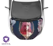 Zero Two 02 Darling Franxx Z11 Anime Hood Wrap Weatherproof Vinyl Decal 50"X60"