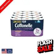 Septic Safe Ultra Soft Toilet Paper with CleaningRipples - 24 Mega Rolls