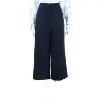 在飛比找Yahoo奇摩購物中心優惠-Max Mara 深藍色寬版落地西裝褲