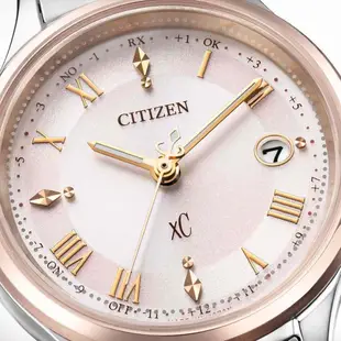 Citizen 星辰錶 XC 鈦金屬光動能電波女錶 ES9496-64W