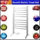 Devanti Heated Towel Rail Rack Bathroom Aluminum Electric Rails Warmer Clothes 1