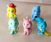 Vtg Mini Care Bears Vending Machine 5 Figure Set NOS New 2008 ST1