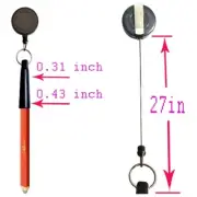 Elastic Silicone Pen Cover with Pull Ring Pencil Holder for Hiking and Camping