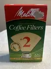 Melitta 2 Cone Coffee Filters, Unbleached Natural 1 Count (Pack of 1), Brown