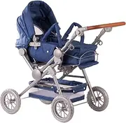 Götz 2869 Gotz 3402869 Pram Denim Accessorie Baby Standing Dolls Up to 50 cm-Suitable Agegroup 3+, Multi-Coloured