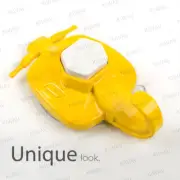 KiWAV scooter style wall suction hook hanger yellow towel clothes holder ε