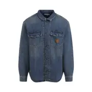 [Carhartt Wip] Carhartt Wip-Blue Lincoln Shirt Cotton Jacket-Uomo S STAND